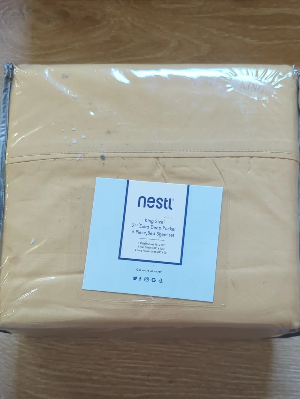 Nestl Extra Deep King Sheet Set - 6 Piece Breathable & Cooling Sheets - Hotel Lu